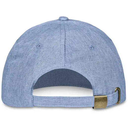 Austin Linen Cap Light Blue Back